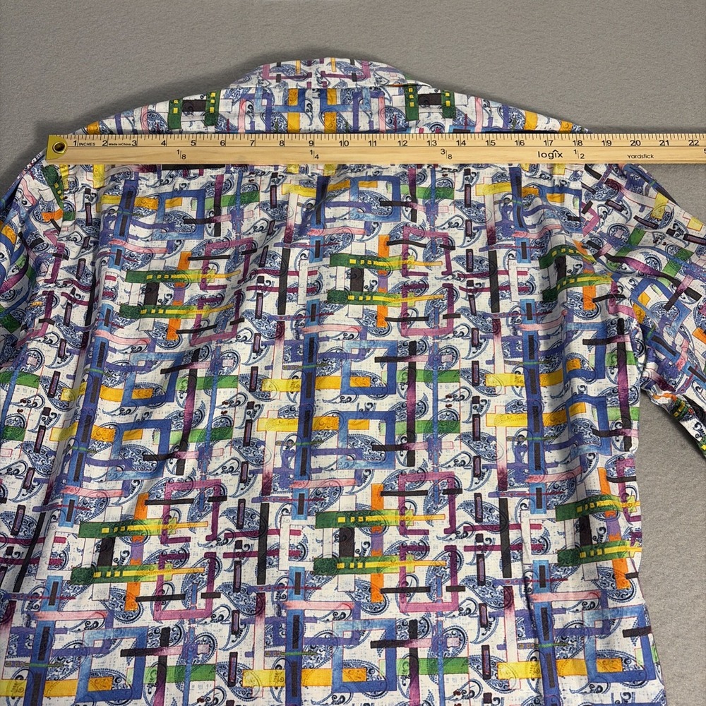 Robert Graham Shirt Mens L Paisley Print Long Sleeve Button Down Bright Colors - Picture 10 of 14